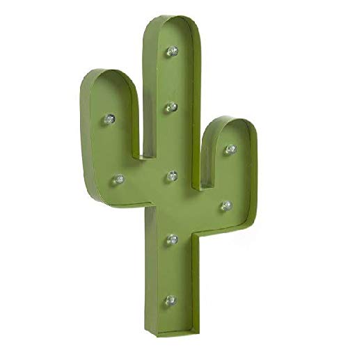 Cactus 9 Leds Adornos Muebles Pegatinas Decoración del hogar Unisex Adulto, Multicolor (Multicolor), única