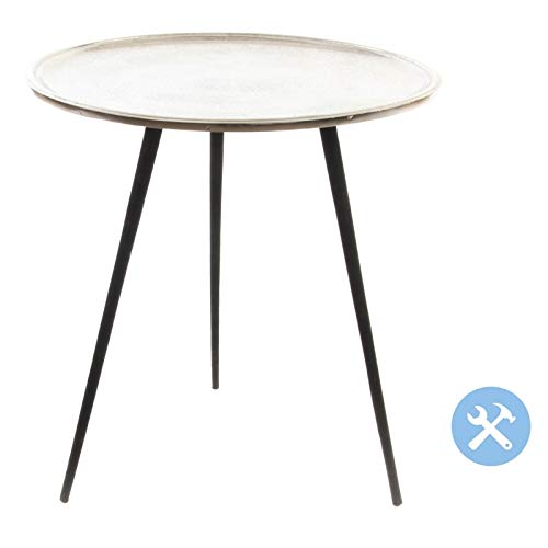 Mesita Auxiliar de Aluminio Hierro Mate 50x54 cm