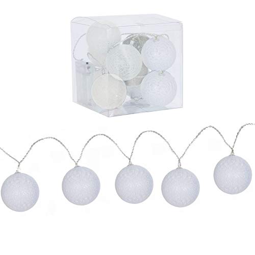 Hogar. luces de 10 bolas led blancas .