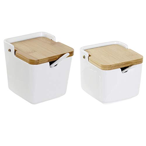 Azucarero y salero doble con cuchara ACRILICO