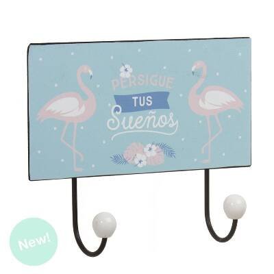 Perchero Doble flamencos persigue Tus sueños