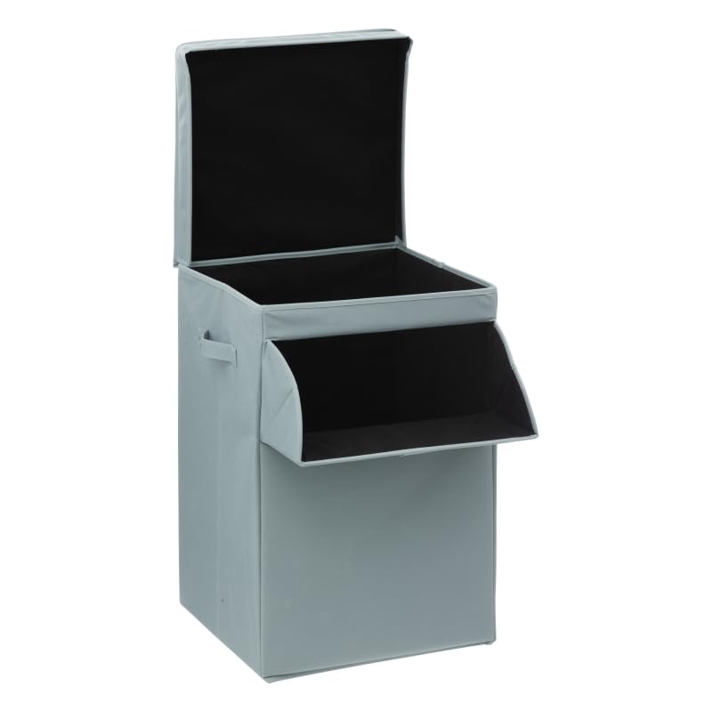 Cesto de Ropa Sucia con Tapa 65L Para la Ropa Lavandería Organización de Ropa, Rectangular