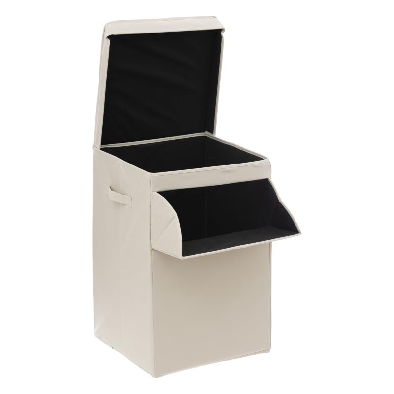 Cesto de Ropa Sucia con Tapa 65L Para la Ropa Lavandería Organización de Ropa, Rectangular