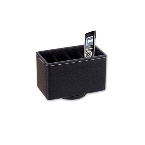 Portamandos Giratorio en Polipiel Negro 4 Compartimentos