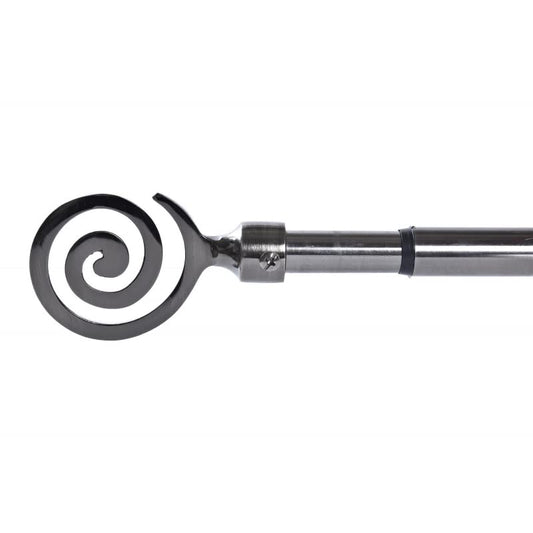 Barra de Cortina Extensibles de Metal Plateada Universal para Dormitorio o Salon de 120-210 cm