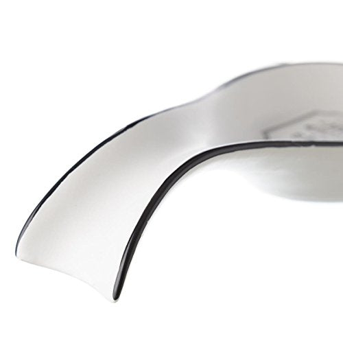 Soporte Cuchara Ceramica Blanco/Negro diseño Paris