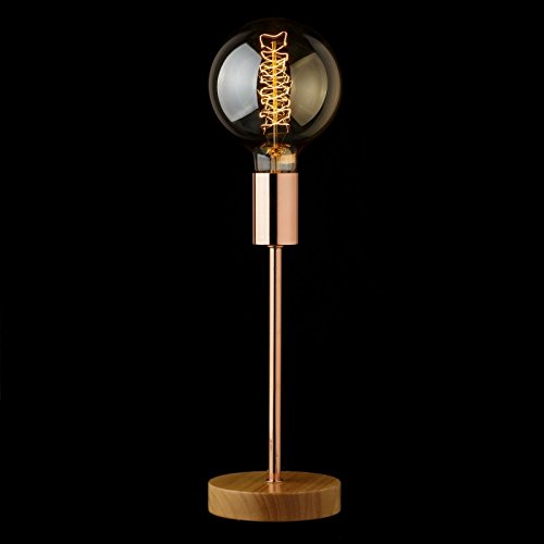 Lámpara de sobremesa Industrial Cobre de Madera para salón Factory