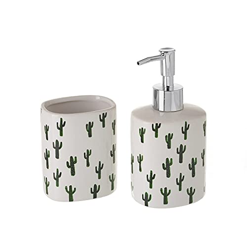 Conjunto Set baño 3 Piezas Ceramica de Cactus