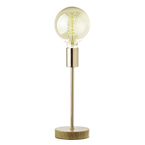 Lámpara de sobremesa Industrial Cobre de Madera para salón Factory