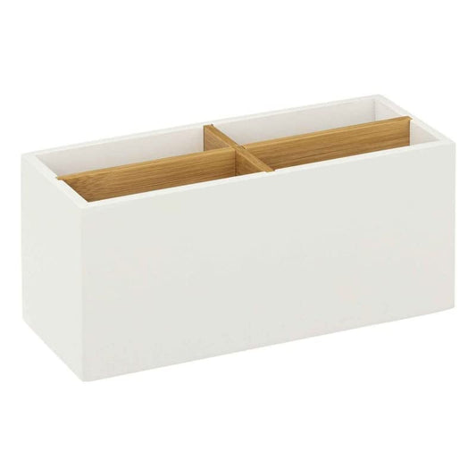 Caja Organizador de cosméticos, nordico con Compartimentos Blanco para baño