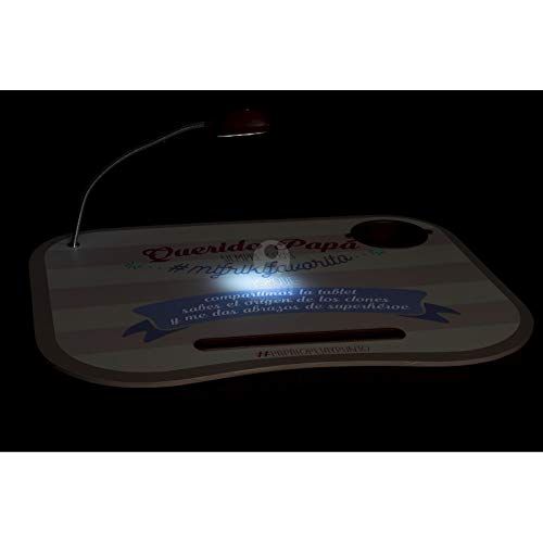 Bandeja para portatil con luz de led para Querido Papa