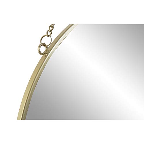 Espejo Metal de Pared Dorado 37 cm