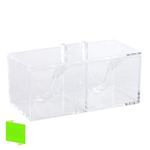 Azucarero y salero doble con cuchara ACRILICO