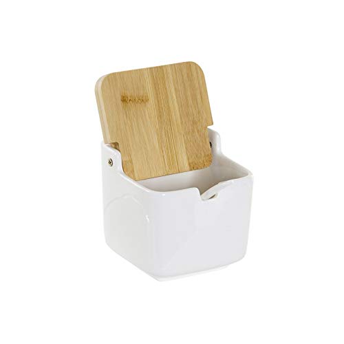 Azucarero de Cocina Basic con Tapa Bambu, cucharitas Incluido