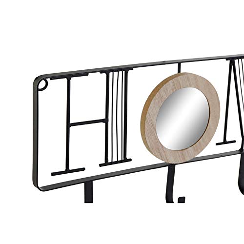 Set 2 Perchero Pared Metal Negro Factory 4 corgadores Home y Love