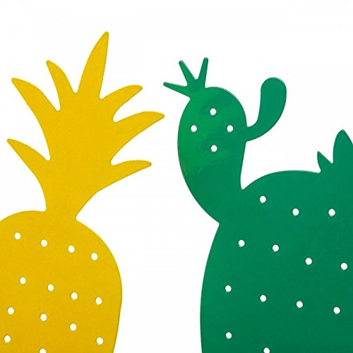 Joyero sobremesa Metal Cactus & flamencos y piña - Pack 4 Piezas