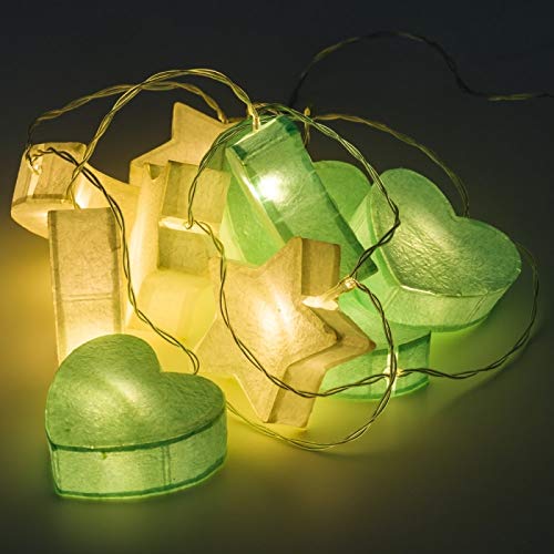 Pack 2 Guirnalda 10 Leds de Corazon, Luna, Estrella