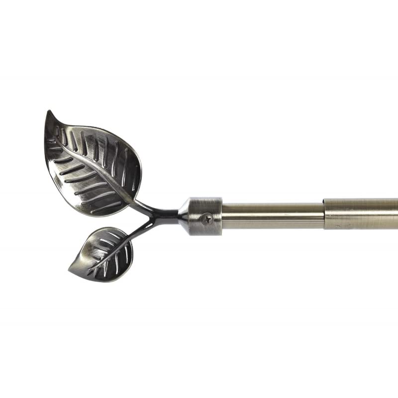 Barra de Cortina Extensibles de Metal Bronce Universal para Dormitorio o Salon de 120-210 cm