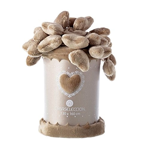 Manta de sofá romántica beige de poliéster para salón Child