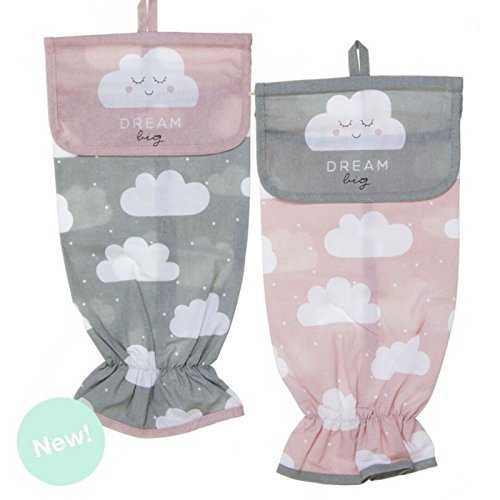 Guardabolsas infatil nubes color . - Rosa