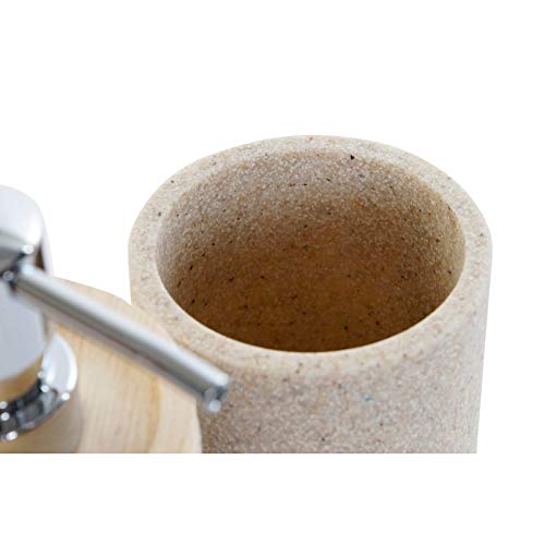 Set baño 2 Piezas Resina con Madera