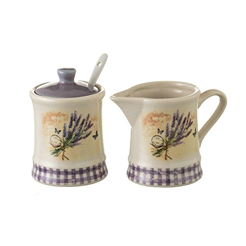 Azucarero y Jarra Lavanda Stoneware 11,40 x 6,80 x 8 cm