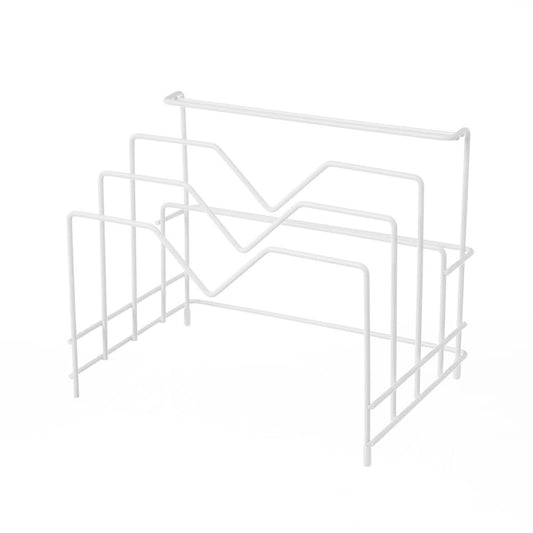 Organizador para tapas blanco de metal de 26x19x21 cm