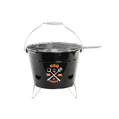 Barbacoa metal portatil con asa 28x21x18 cm