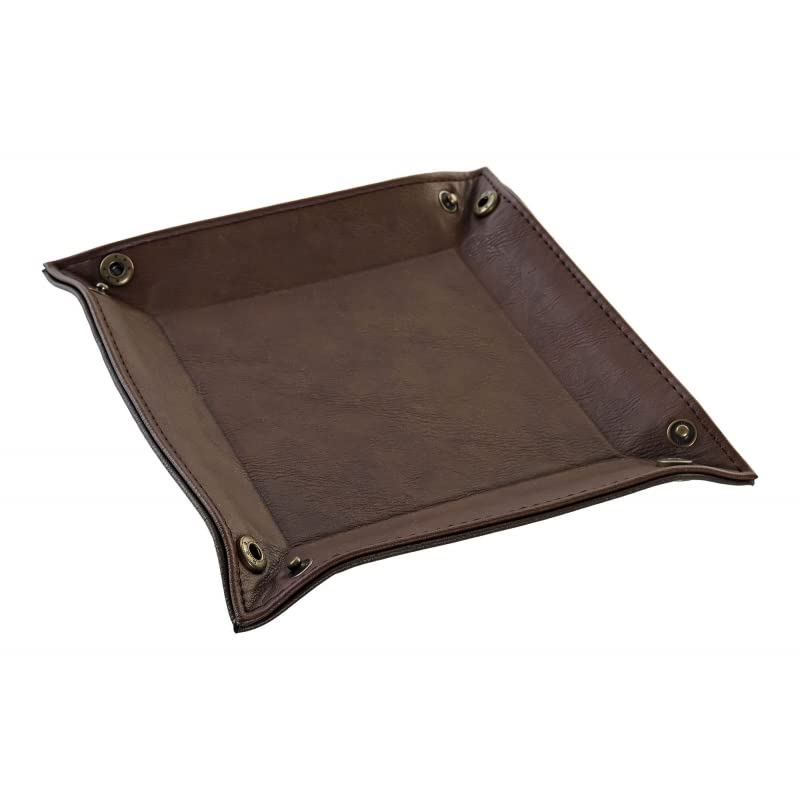 Bandeja vaciabolsillos Piel Color Marron 18x18 cm