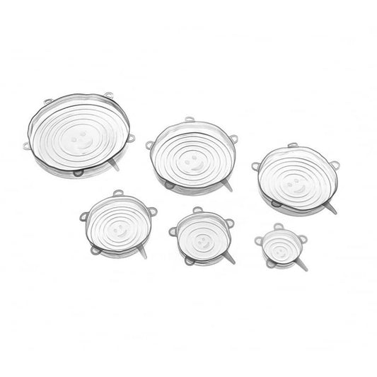 DAMDAM GO - Tapas Silicona Ajustables Cocina Adaptables Ecologicas Elasticas Reutilizables Reciclable 100% Silicona