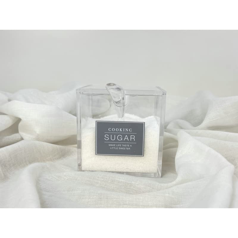 Azucarero y salero doble con cuchara ACRILICO