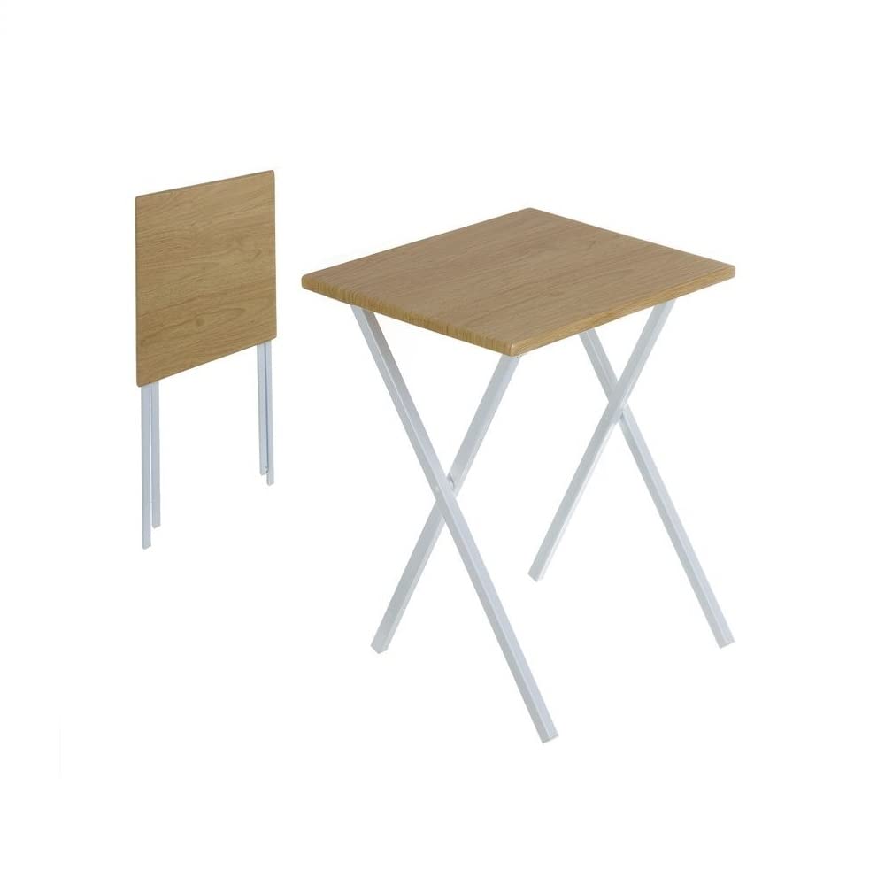 Mesa cuadrado plegable nordica Estructura de Acero Resistente, Mesas Auxiliares para casa 48x48x65 cm (Nordico)