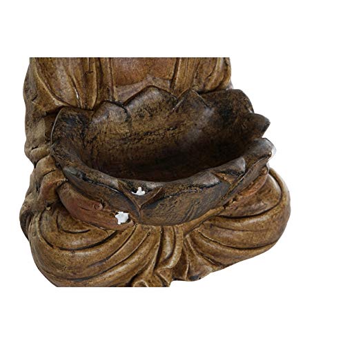 Figura Buda Marron Resina Decoracion 31 cm