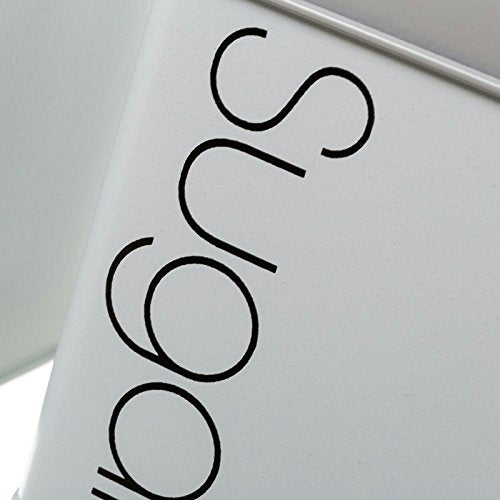 Cajas de café y té de metal blancas vintage para cocina Bretaña