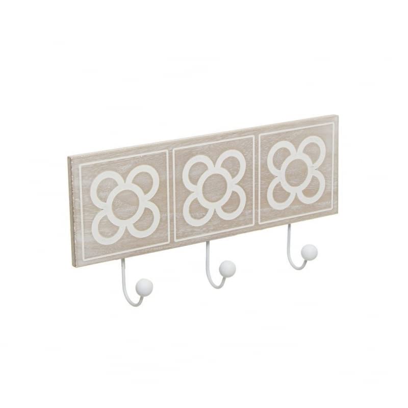 Perchero de Pared Madera de 3 Colgantes Triple Panot Barcelona