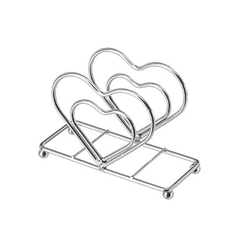 Servilletero Metal Cromado Corazon
