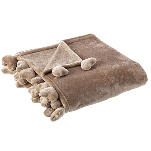 Manta de sofá romántica beige de poliéster para salón Child
