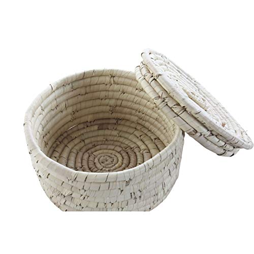 Set 2 Cesta de Fibra Seagrass con Tapa