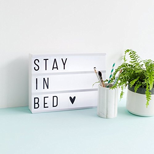 Caja de luz Lightbox Color Blanca con 3 líneas con 85 Letras