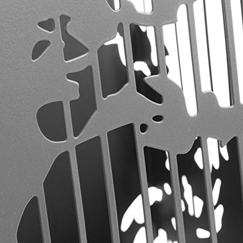 Pack 2 Paraguero Metal mapamundo Gris y Negro