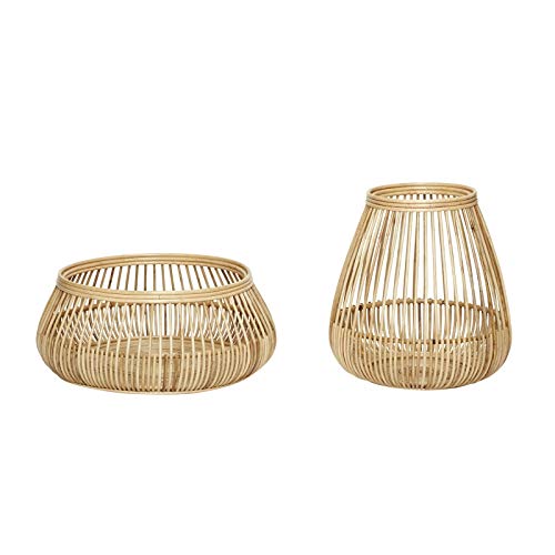 Set 2 Cesta Rattan Decorativa Super Grande