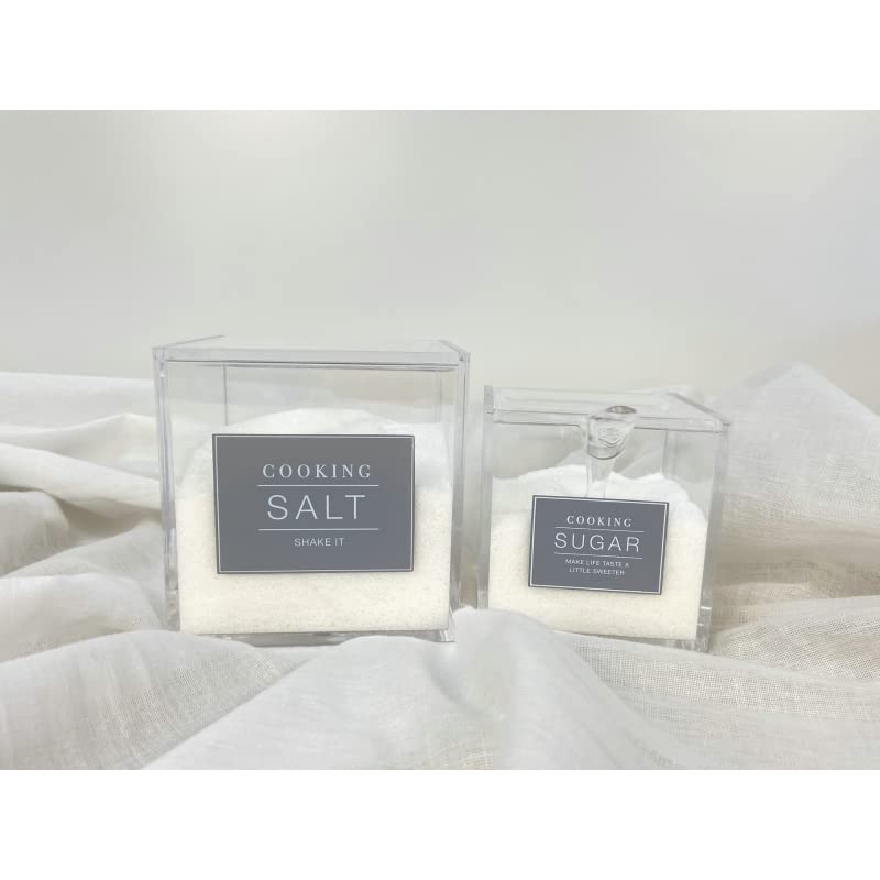 Azucarero y salero doble con cuchara ACRILICO