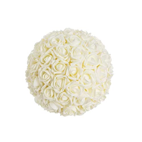 Bola Rosas Blanco Foam para Decoracion 22 cm