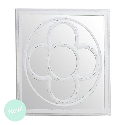 Mural de Espejo Cuadrado modernista Blanco 60x60 cm