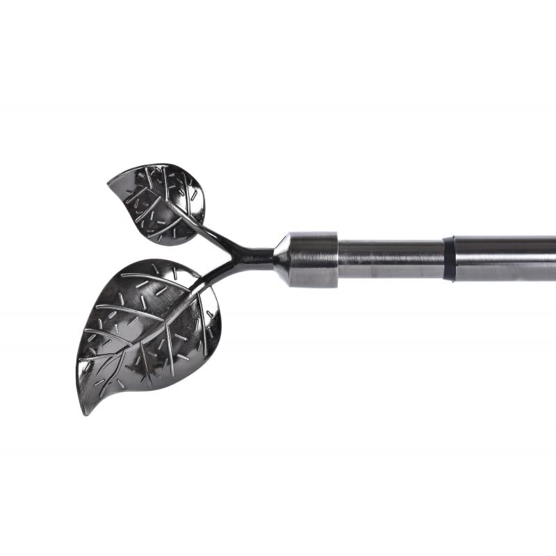 Barra de Cortina Extensibles de Metal Plateada Universal para Dormitorio o Salon de 120-210 cm