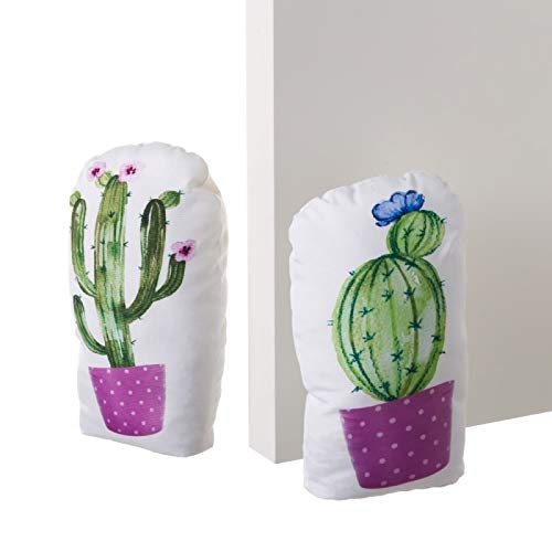 Set 2 Sujetapuertas de Tela Arena Cactus Lila