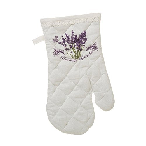 Manopla y agarrador Lavanda 100% Algodon