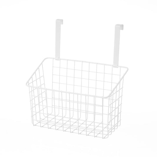 Cesta colgante con rejilla blanca de metal de 26x17x28 cm - LOLAhome