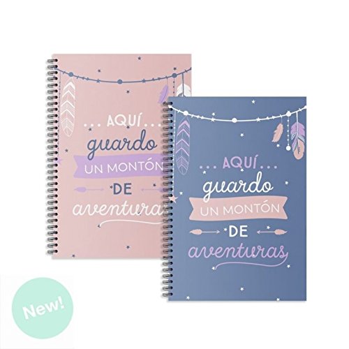 Libretas A5 diseño "Plumas" - Pack 2 ud.
