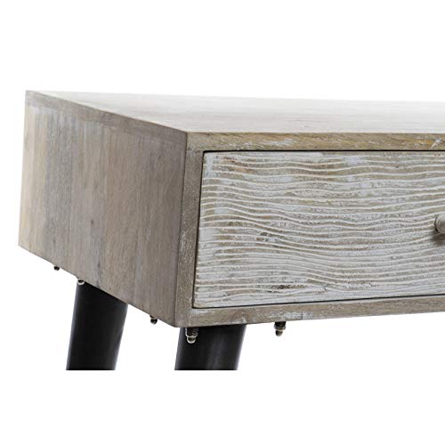 Consola de 2 cajones Mango Tallado 115x40x85 cm